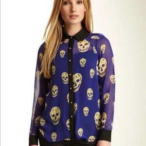 Sheer skull blouse